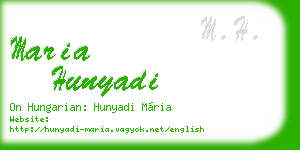 maria hunyadi business card